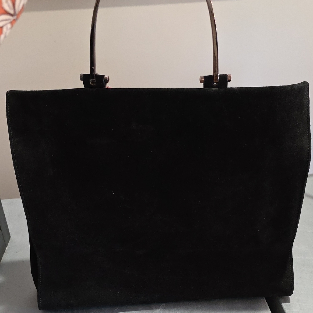 Gucci Black Suede Tote Bag